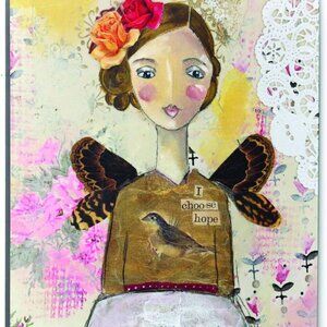 Kelly Rae Roberts Surrender Series. I choose Hope. Oil on canvas 18x24/Lovely